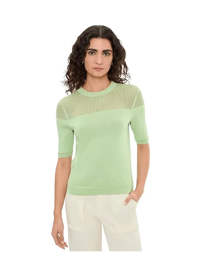 Свитер с открытой вязкой Mix Stitch Tee Sanctuary — изображение 1 из 5, черный