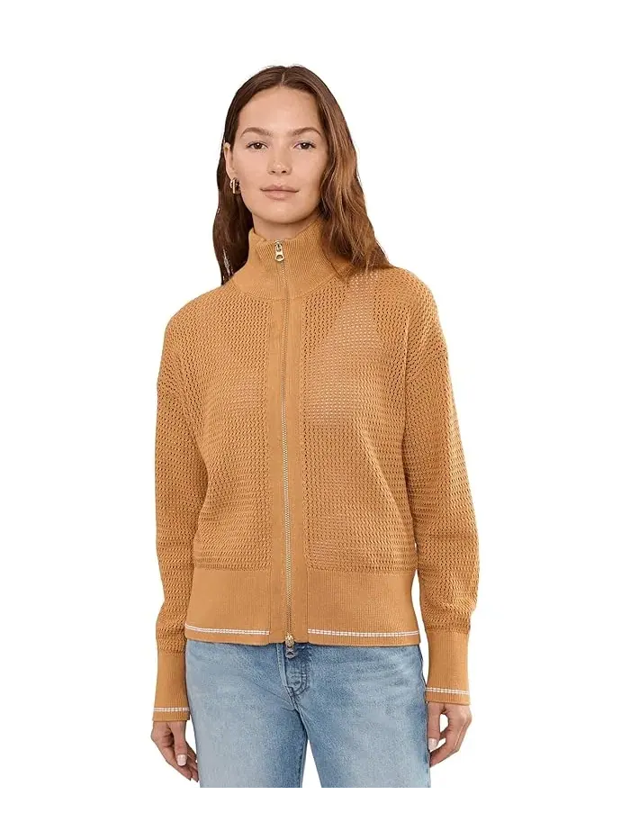 Свитер с застежкой-молнией Ina Zip Through Knit Varley — изображение 1 из 5, дымчато-серый