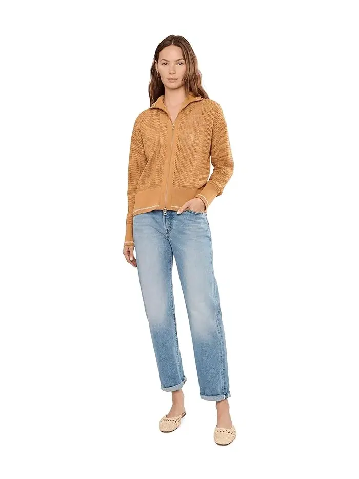 Свитер с застежкой-молнией Ina Zip Through Knit Varley — изображение 2 из 5, дымчато-серый