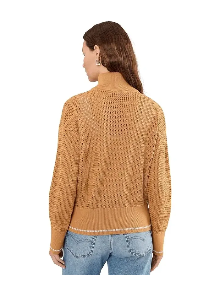 Свитер с застежкой-молнией Ina Zip Through Knit Varley — изображение 4 из 5, дымчато-серый