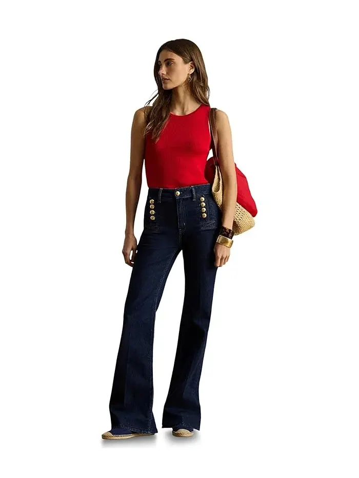 Свитер без рукавов Rib-Knit Lauren Ralph Lauren — изображение 2 из 4, красный