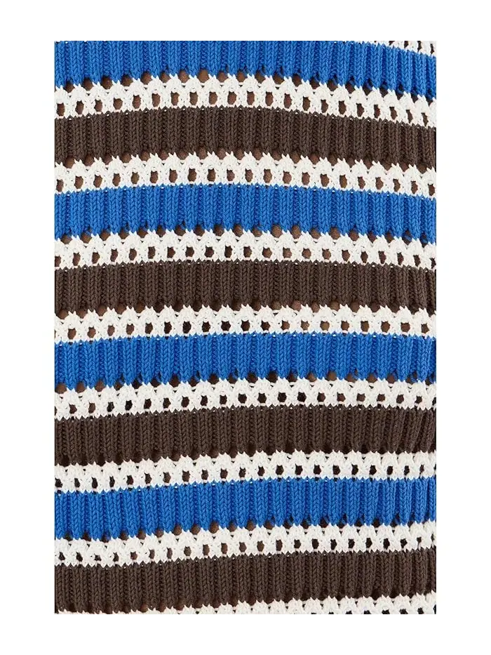 Свитер Loriana Texture Stripe Madewell — изображение 5 из 5, синий/коричневый
