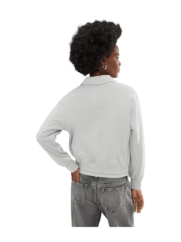 Свитшот с воротником-джонни Carol AG Jeans — изображение 4 из 5, серый