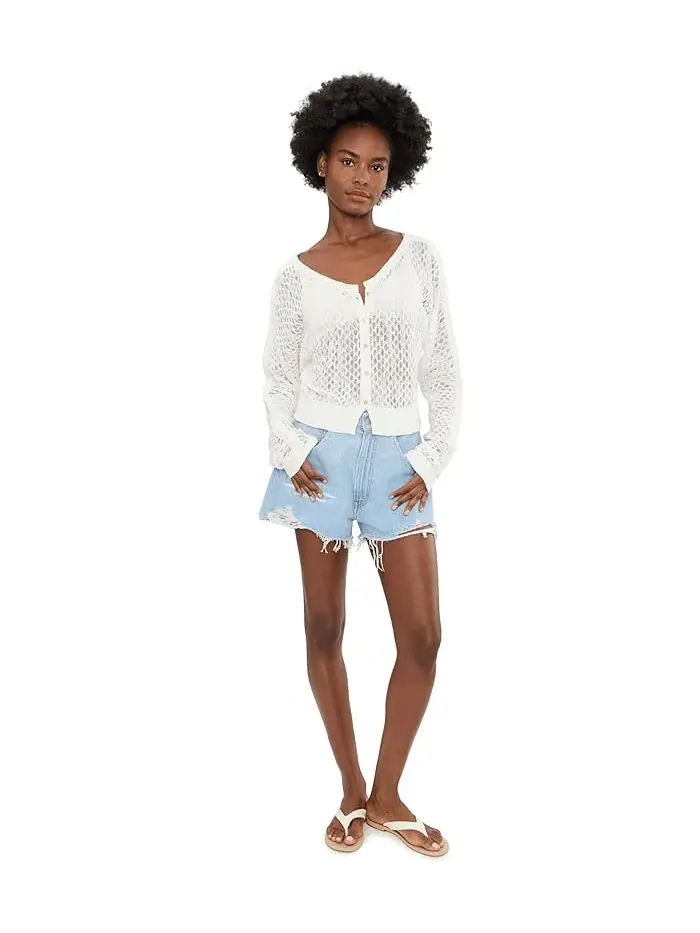 Свитер с контрастным узором Maris Free People — изображение 2 из 5, слоновая кость