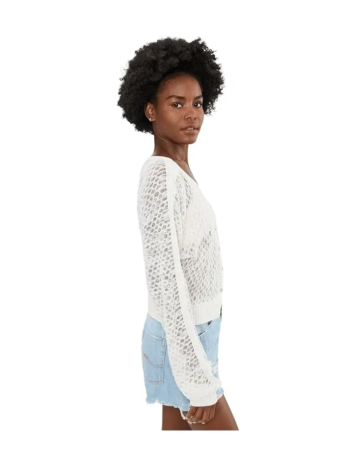 Свитер с контрастным узором Maris Free People — изображение 3 из 5, слоновая кость