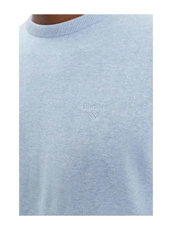 Свитер хлопковый Pima Cotton Crew Neck Sweater Barbour — изображение 5 из 5, синий