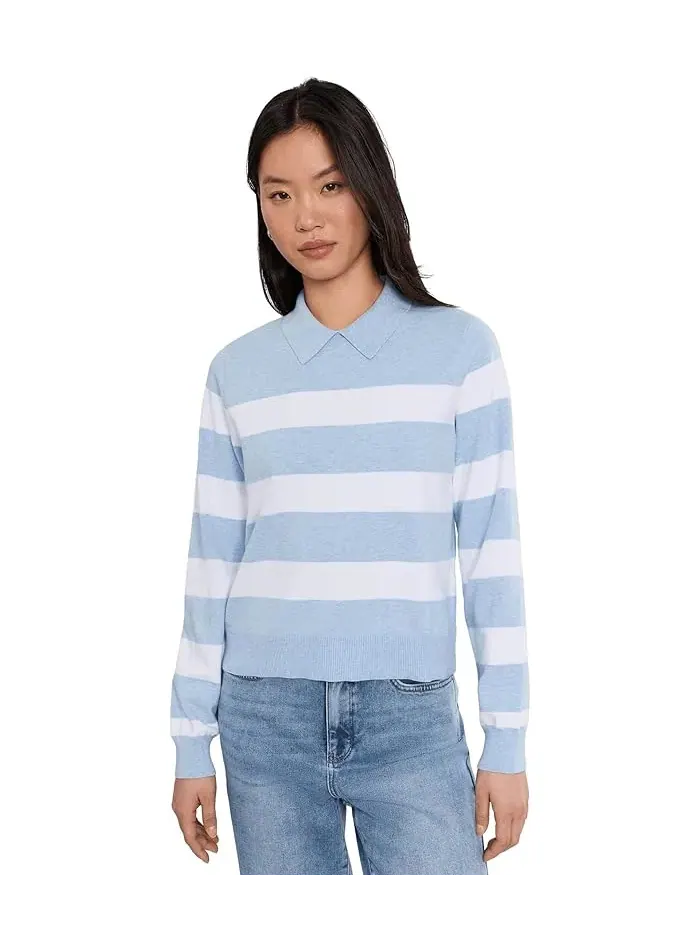 Свитер в полоску Phoebe Polo Stripe Splendid — изображение 1 из 5, белый