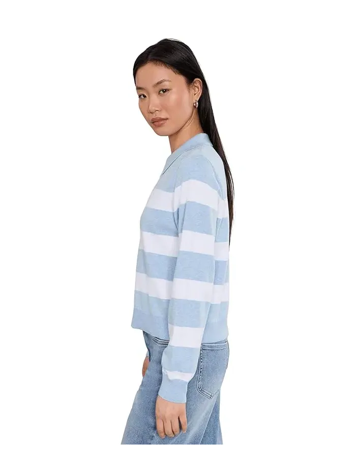 Свитер в полоску Phoebe Polo Stripe Splendid — изображение 3 из 5, белый