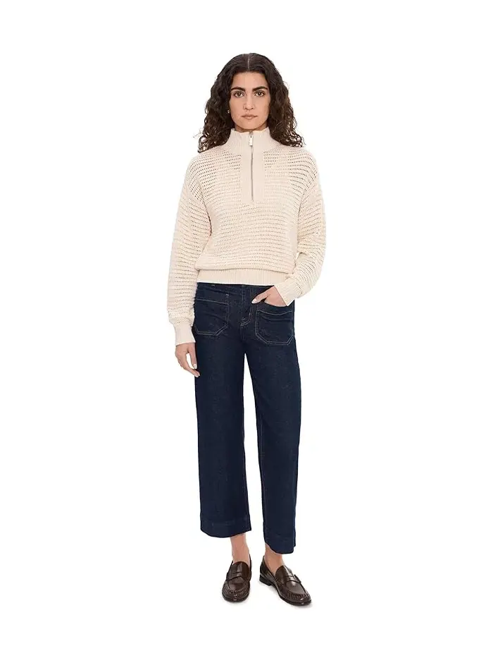 Свитер Open Knit 1/2 Zip Sanctuary — изображение 2 из 5, коллагеновый
