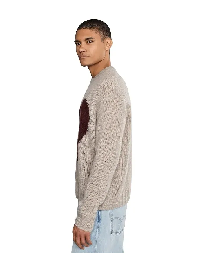 Свитер с сердцем Lover Knit Crew AllSaints — изображение 3 из 5, коричневый