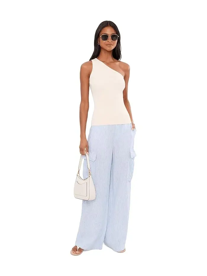 Свитер трикотажный Rib-Knit One-Shoulder Lauren Ralph Lauren — изображение 2 из 5, кремовый