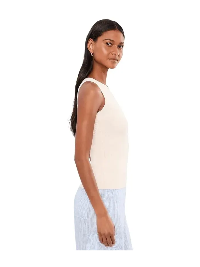 Свитер трикотажный Rib-Knit One-Shoulder Lauren Ralph Lauren — изображение 3 из 5, кремовый