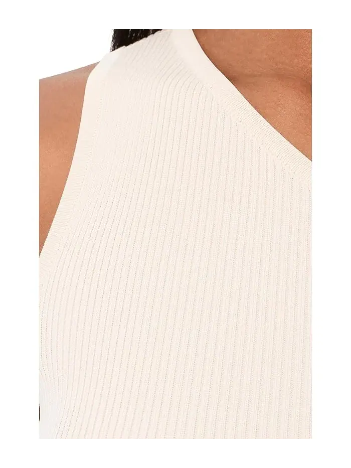 Свитер трикотажный Rib-Knit One-Shoulder Lauren Ralph Lauren — изображение 5 из 5, кремовый