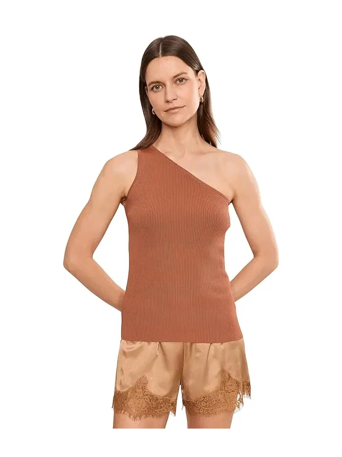 Свитер Rib-Knit One-Shoulder Lauren Ralph Lauren — изображение 1 из 5, красный