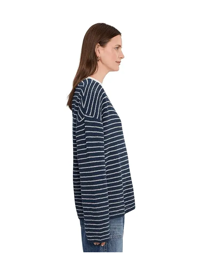 Свитер с V-образным вырезом Miramar Linen Deep V Faherty — изображение 3 из 5, черный