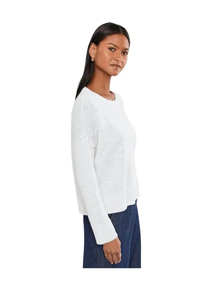 Свитер органический лен хлопок Crew Neck Eileen Fisher — изображение 3 из 5, чернильный