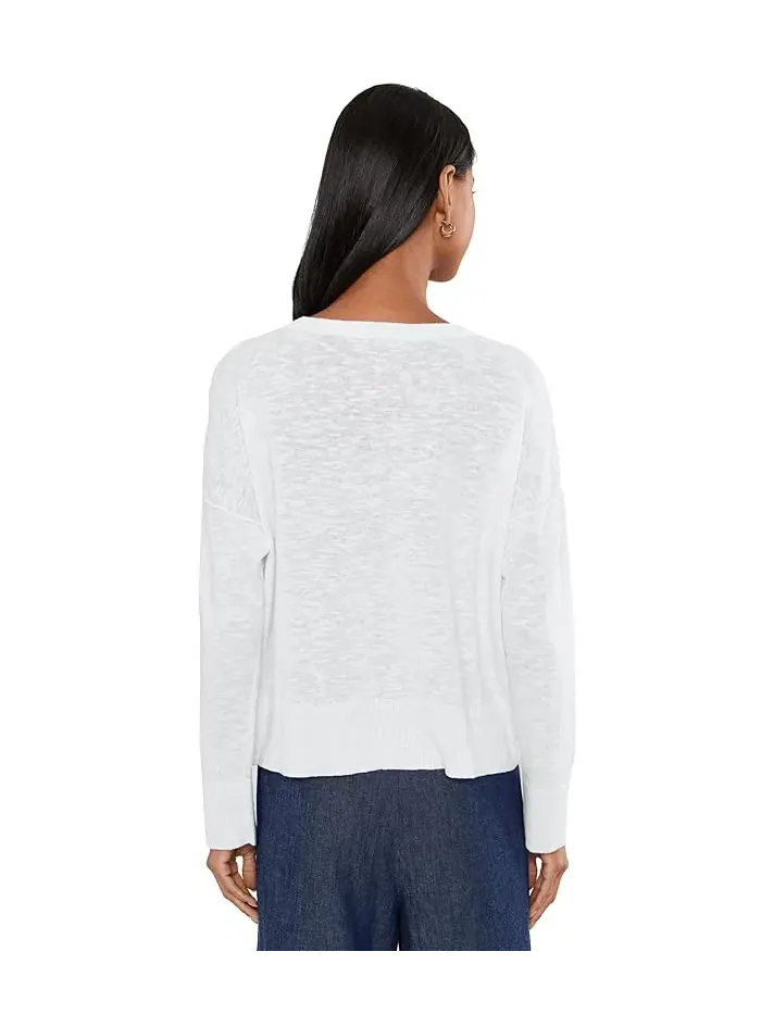 Свитер органический лен хлопок Crew Neck Eileen Fisher — изображение 4 из 5, чернильный