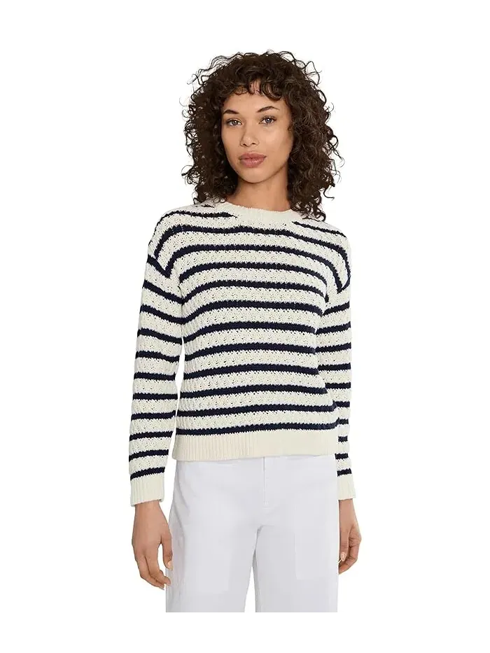 Свитер в полоску Pebblestone Bay Stripe Crew Tommy Bahama — изображение 1 из 5, кокос
