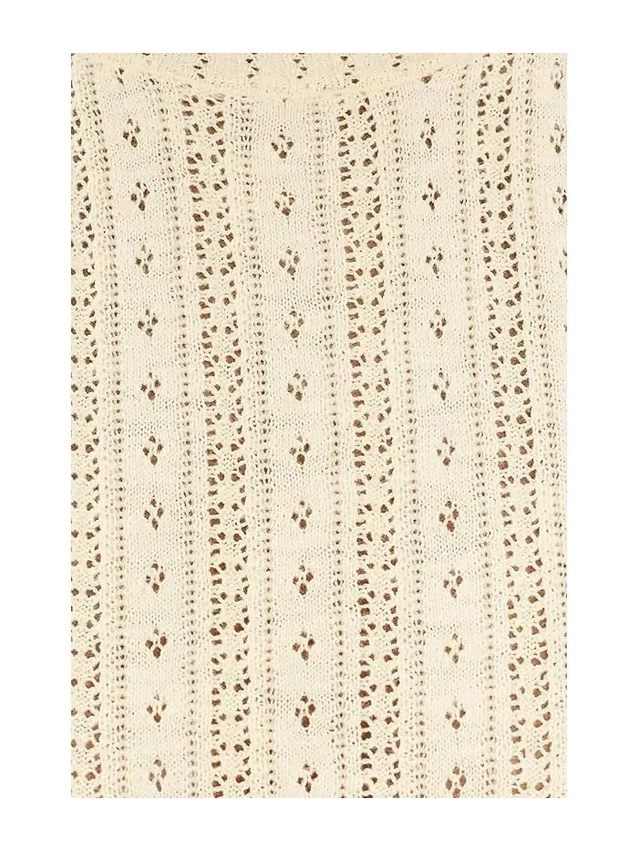 Свитер Arden Pointelle Puff Sleeve 525 america — изображение 5 из 5, лимонный