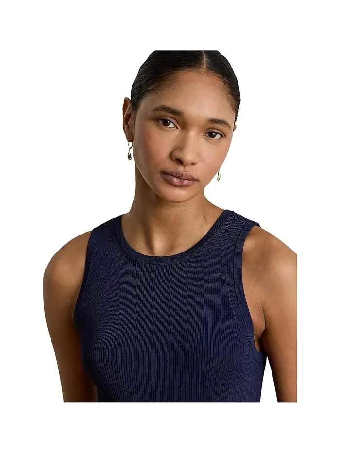 Свитер без рукавов Rib-Knit Lauren Ralph Lauren — изображение 4 из 4, темно-синий