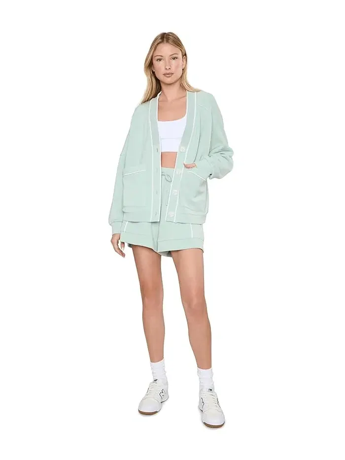 Свитер оверсайз Scottie Cardigan Varley — изображение 2 из 5, голубой