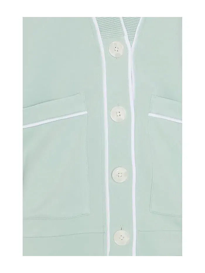 Свитер оверсайз Scottie Cardigan Varley — изображение 5 из 5, голубой