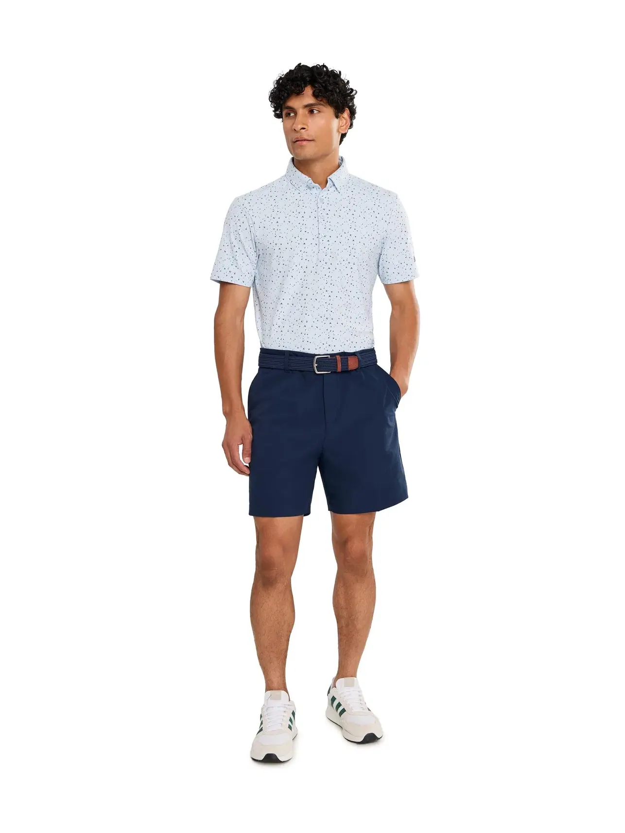 Футболка-поло Ultimate365+ Climacool Butterspun Break Out Print Adidas Golf — изображение 2 из 5, небесно-голубой
