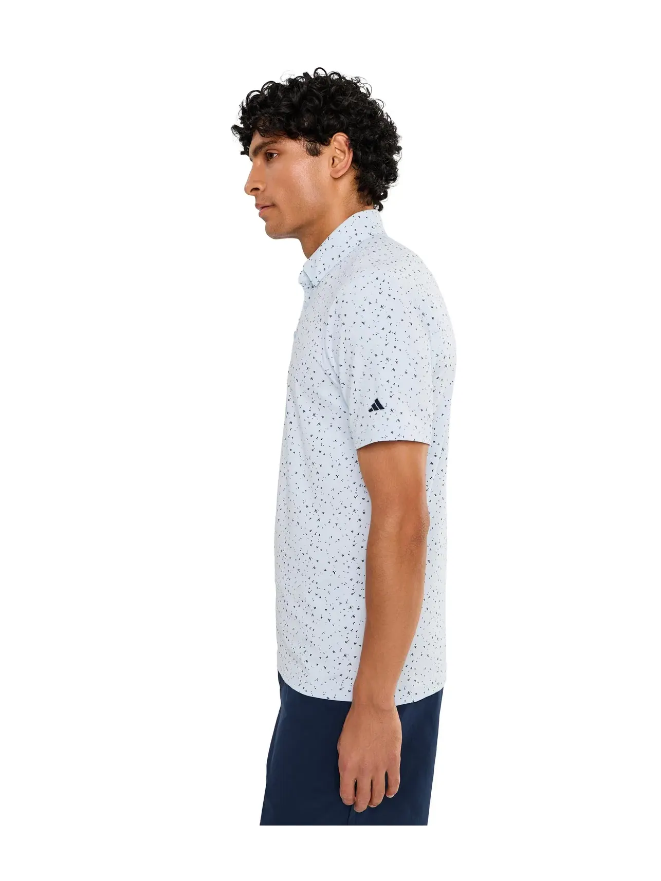 Футболка-поло Ultimate365+ Climacool Butterspun Break Out Print Adidas Golf — изображение 3 из 5, небесно-голубой