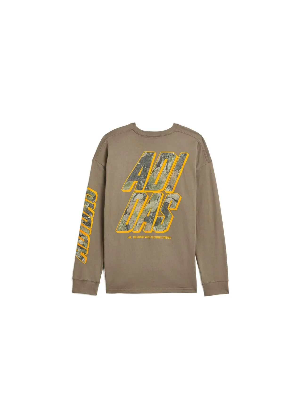 Футболка с длинным рукавом в камуфляжной расцветке "Rock Camo Lineage" (для детей постарше) Adidas Kids — изображение 2 из 3
