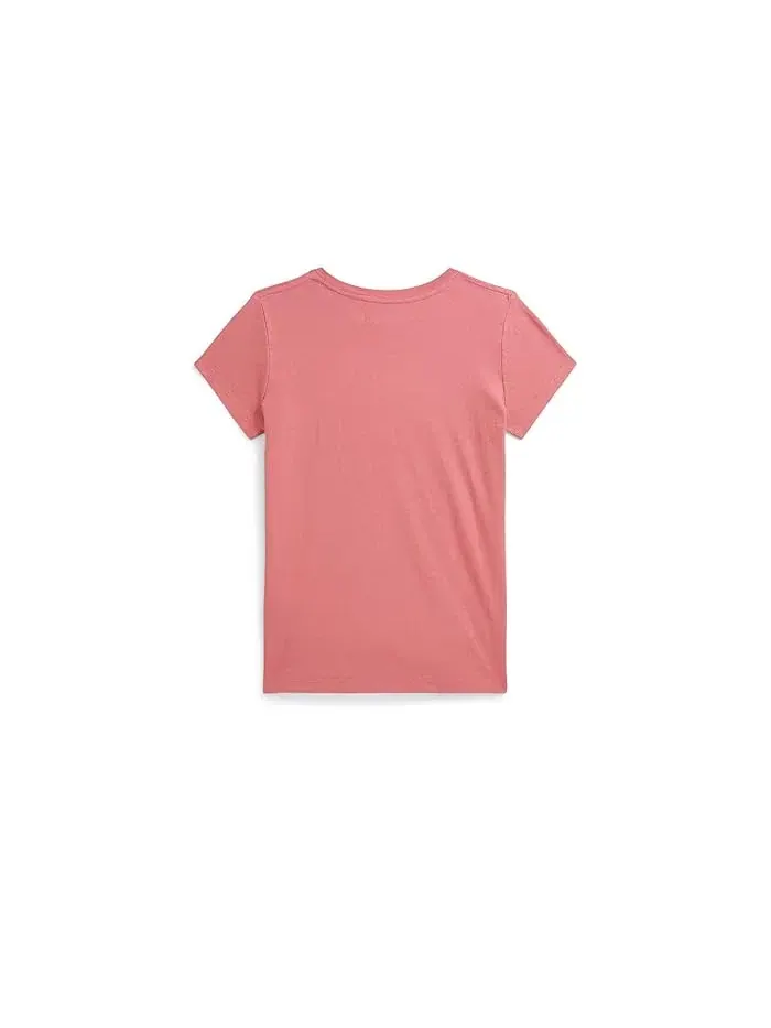 Футболка с логотипом хлопковая Polo Ralph Lauren Kids — изображение 2 из 2, темно-синий