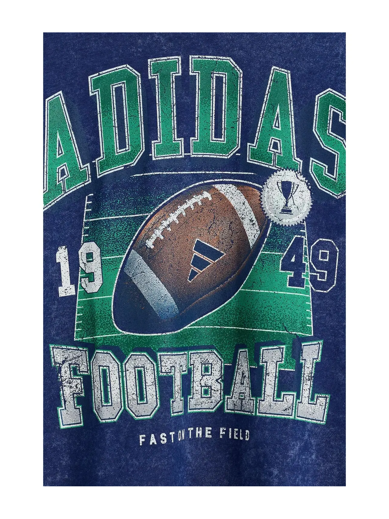 Футболка AOP Football Wash Tee (для детей постарше) Adidas Kids — изображение 3 из 3, темный синий