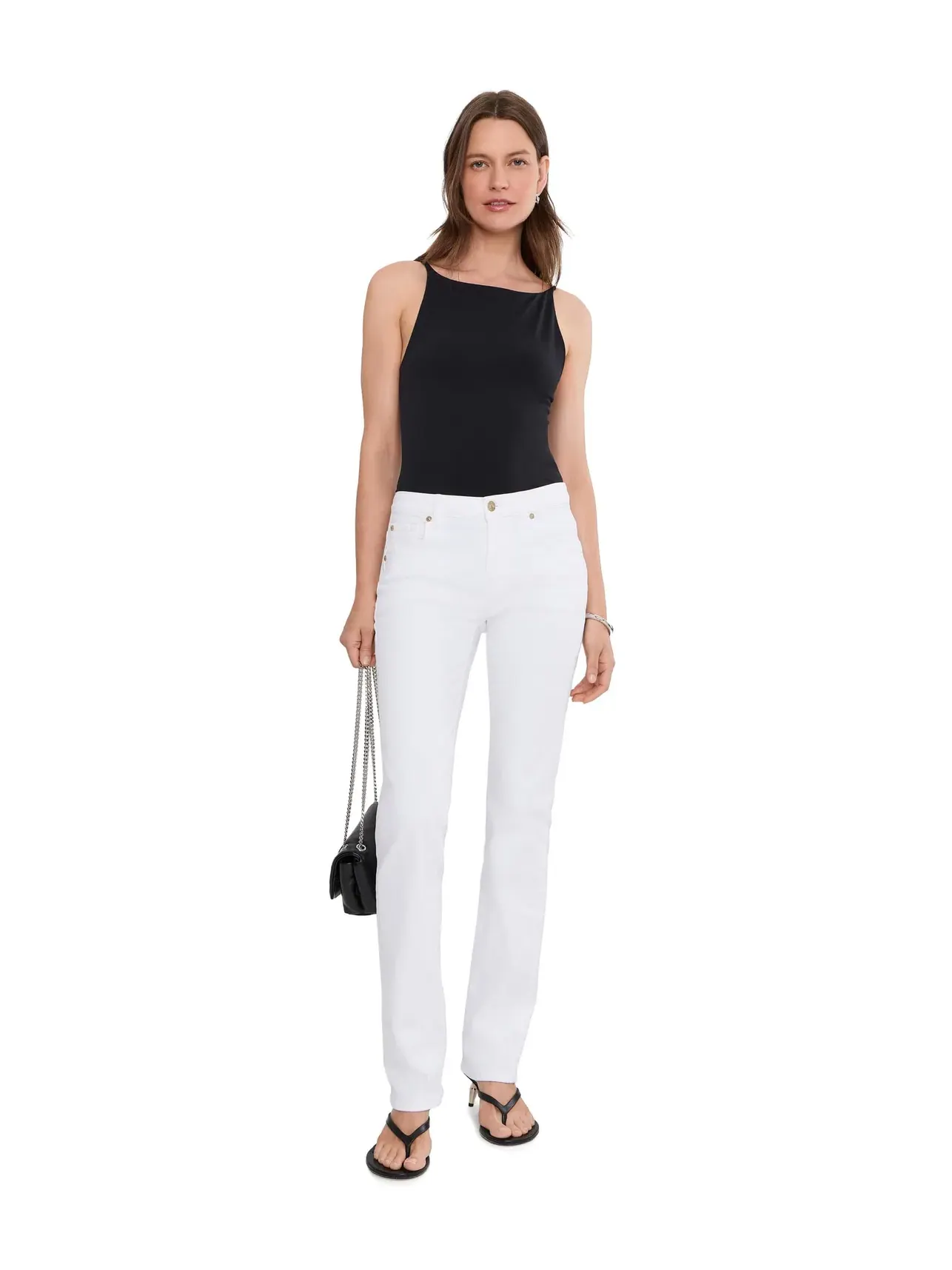 Джинсы зауженные The Slim 7 For All Mankind — изображение 2 из 5, белый