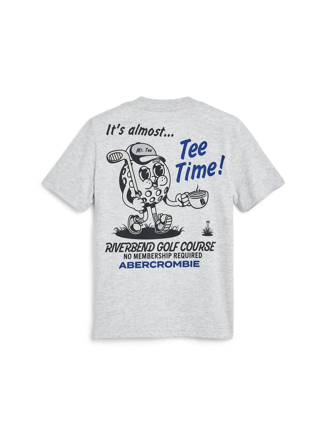 Футболка Tee Time Tee (для больших детей) Abercrombie Kids — изображение 2 из 3, светлый серый