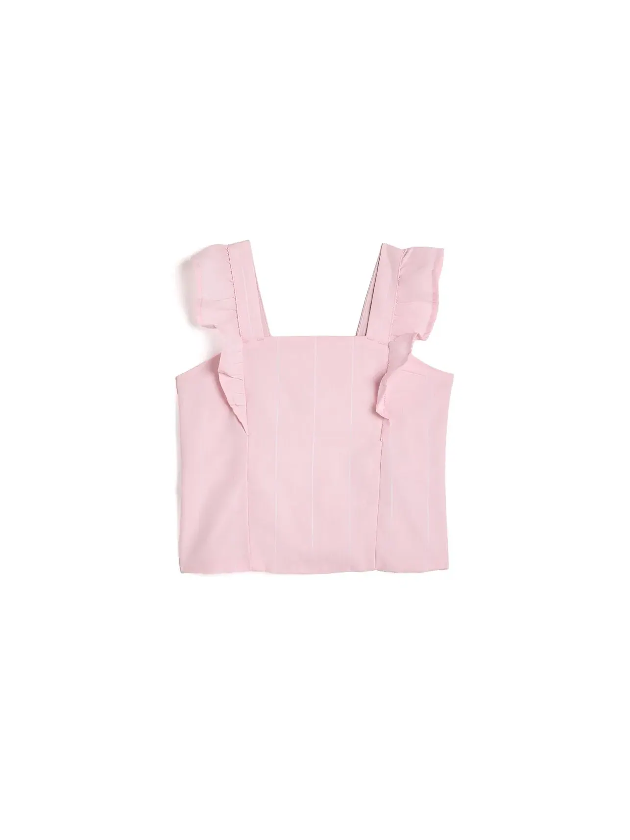 Топ с оборками на бретелях (для детей постарше) Abercrombie Kids — изображение 1 из 3, розовый