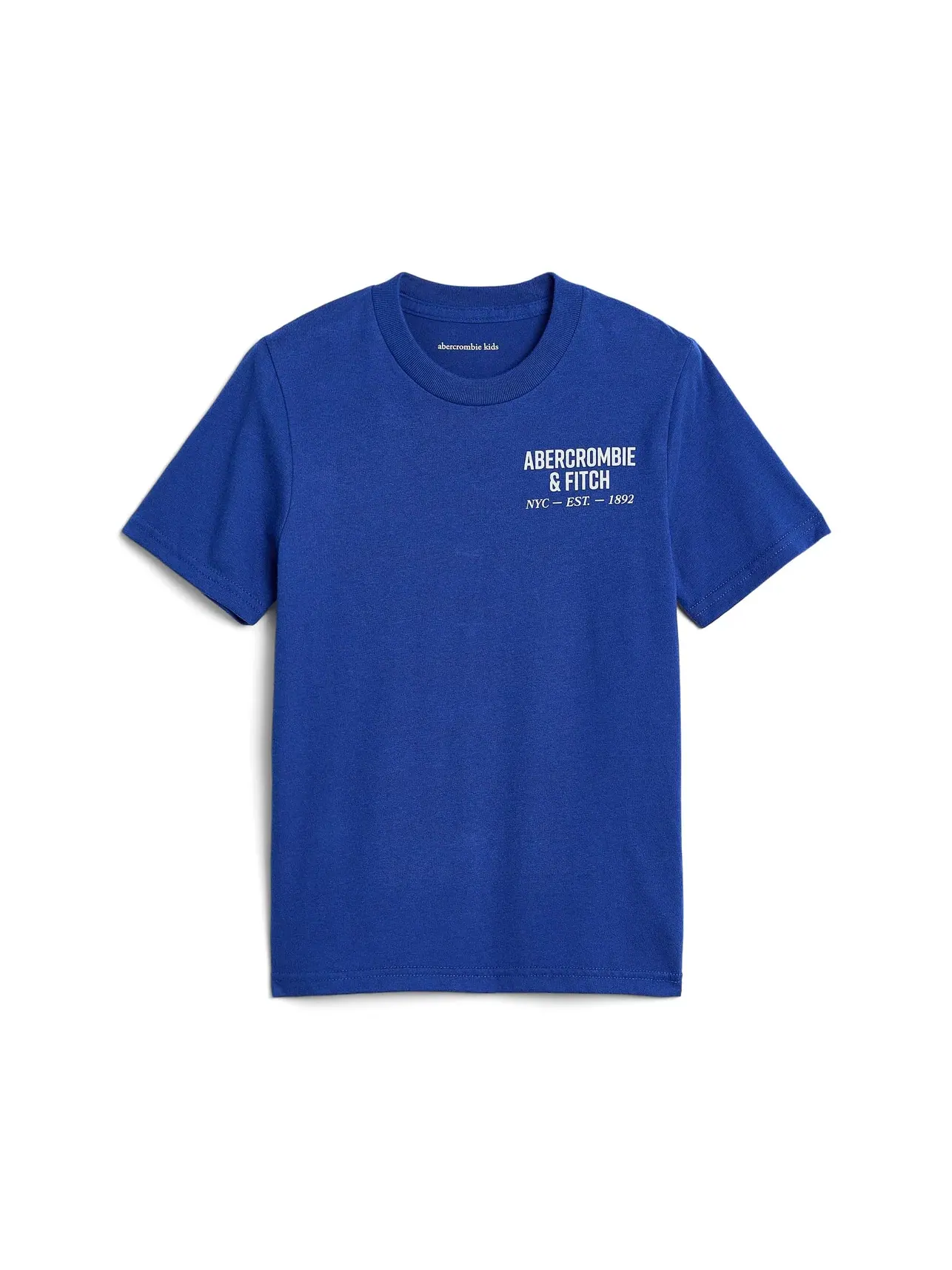 Футболка с логотипом NYC Est 1892 (для маленьких и больших детей) Abercrombie Kids — изображение 1 из 3, синий