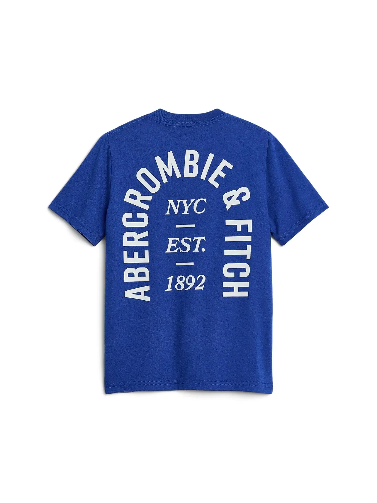 Футболка с логотипом NYC Est 1892 (для маленьких и больших детей) Abercrombie Kids — изображение 2 из 3, синий