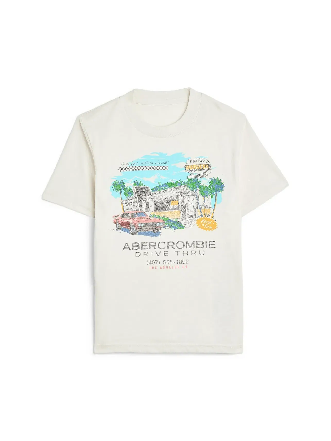 Футболка Fresh Burgers (для маленьких и больших детей) Abercrombie Kids — изображение 1 из 3, жет