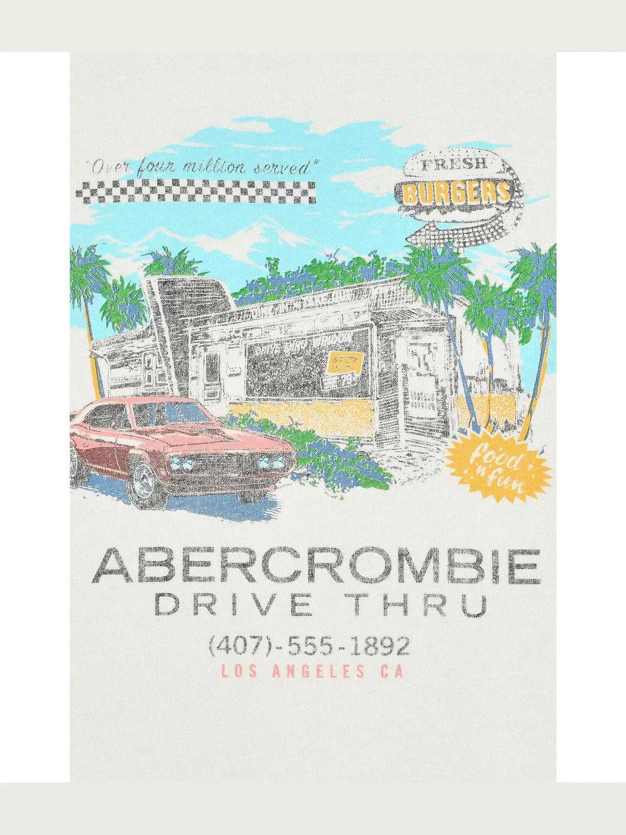 Футболка Fresh Burgers (для маленьких и больших детей) Abercrombie Kids — изображение 3 из 3, жет