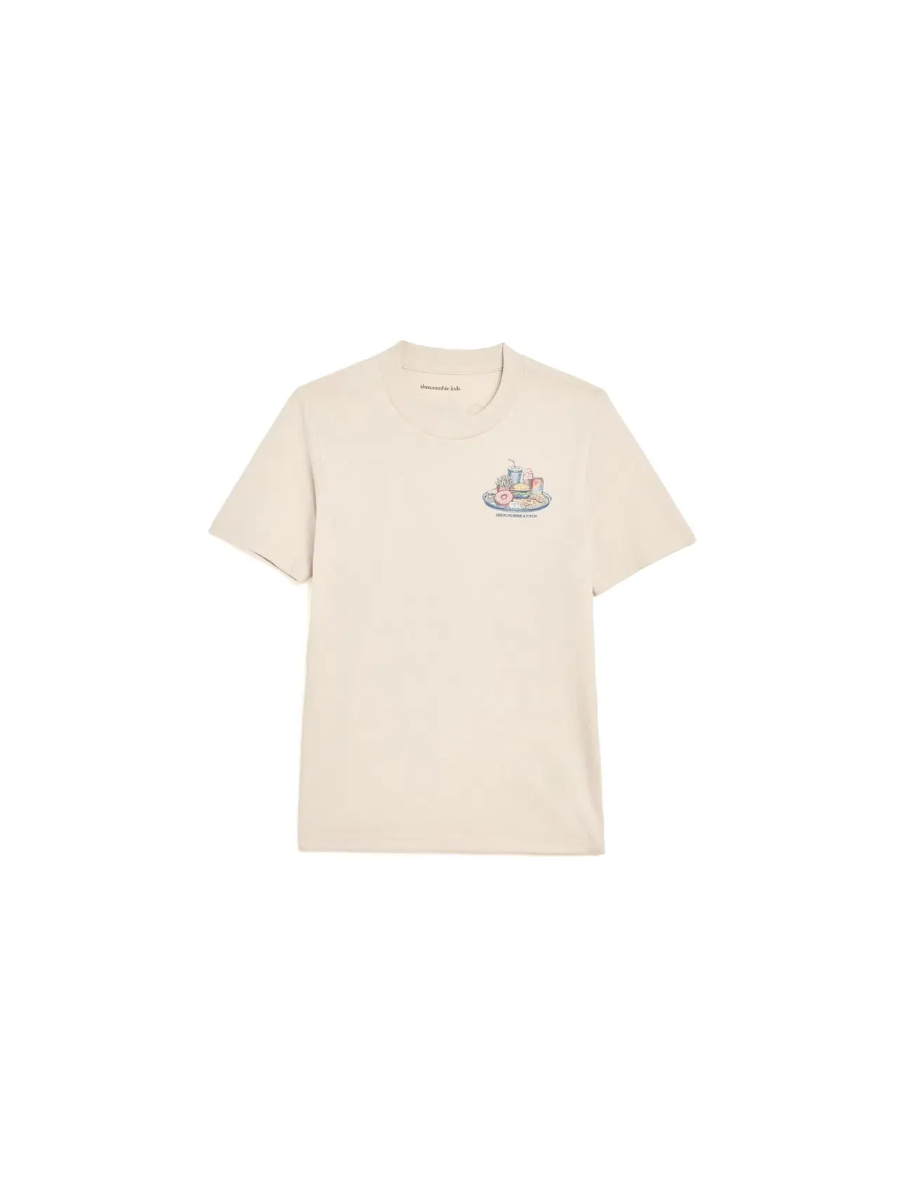 Футболка «Бистро» (для детей постарше) Abercrombie Kids — изображение 1 из 3, овсяный