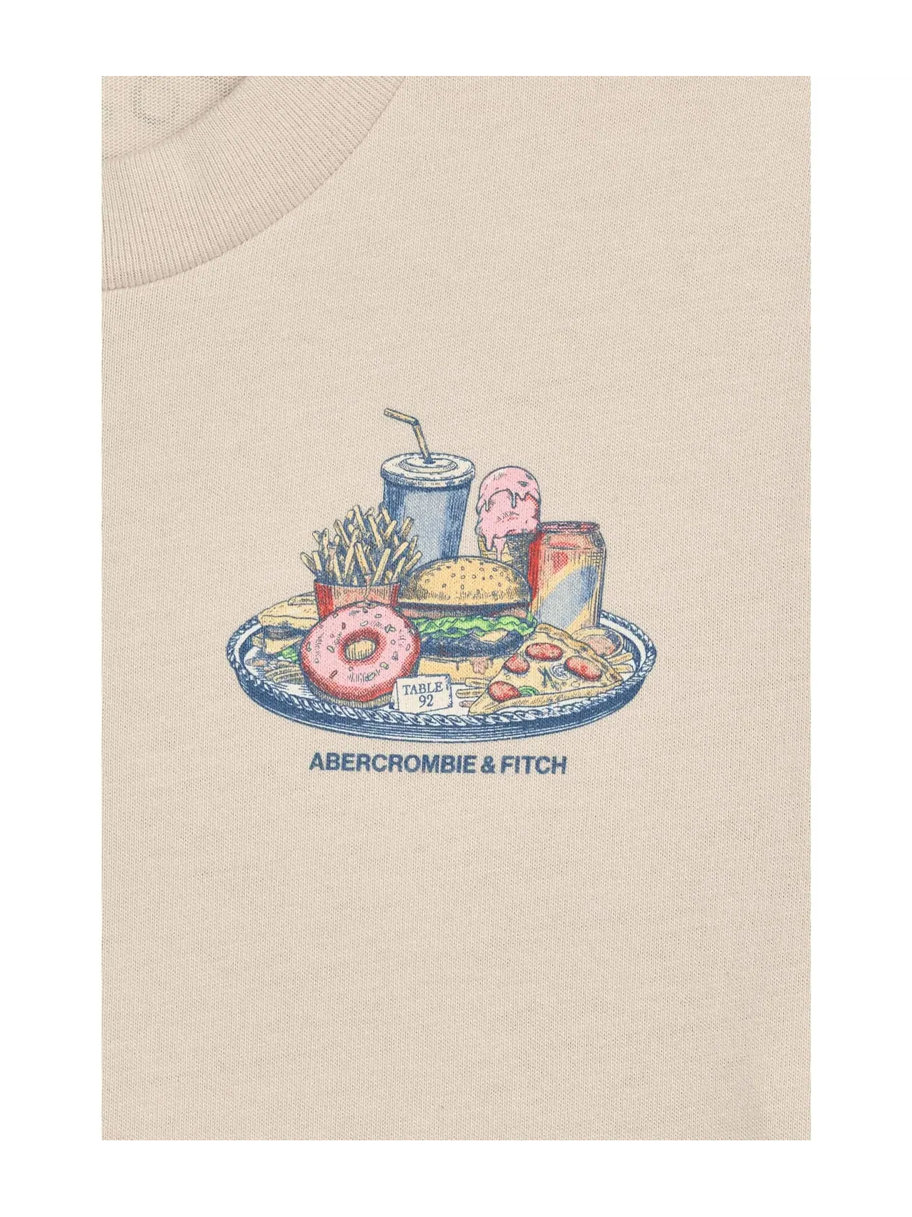 Футболка «Бистро» (для детей постарше) Abercrombie Kids — изображение 3 из 3, овсяный