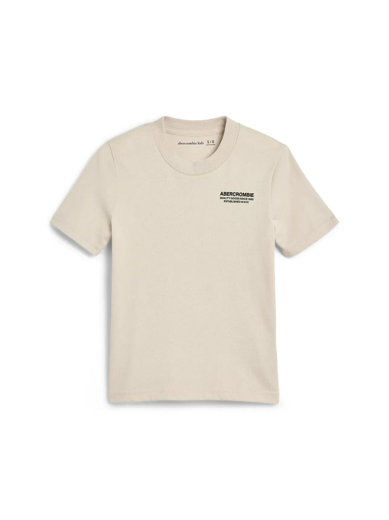 Футболка Bank Shot Tee (для маленьких и больших детей) Abercrombie Kids — изображение 1 из 3, овсяный