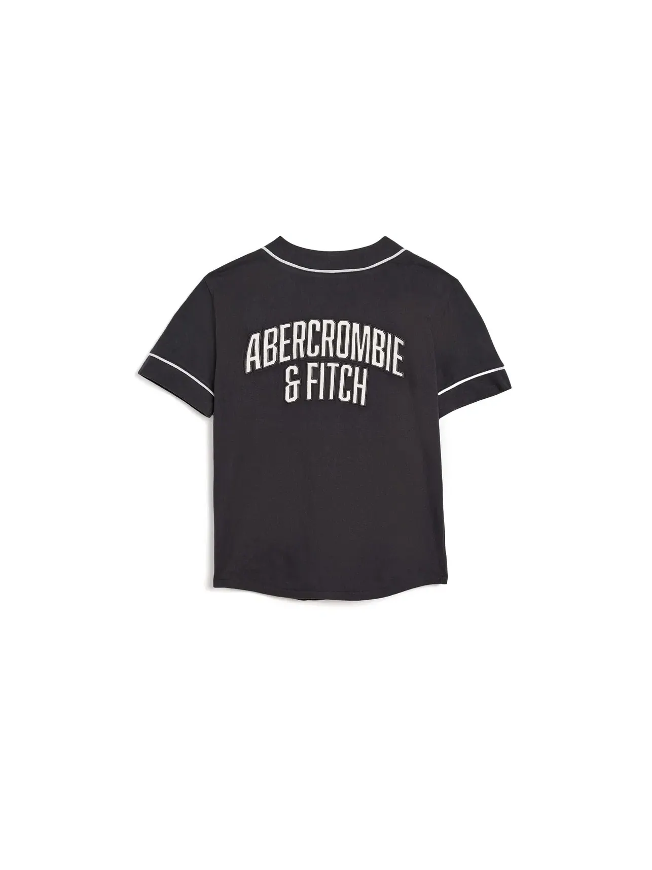 Футболка-бейсболка с отделкой Piped Baseball Tee (для больших детей) Abercrombie Kids — изображение 2 из 3, орхидейный