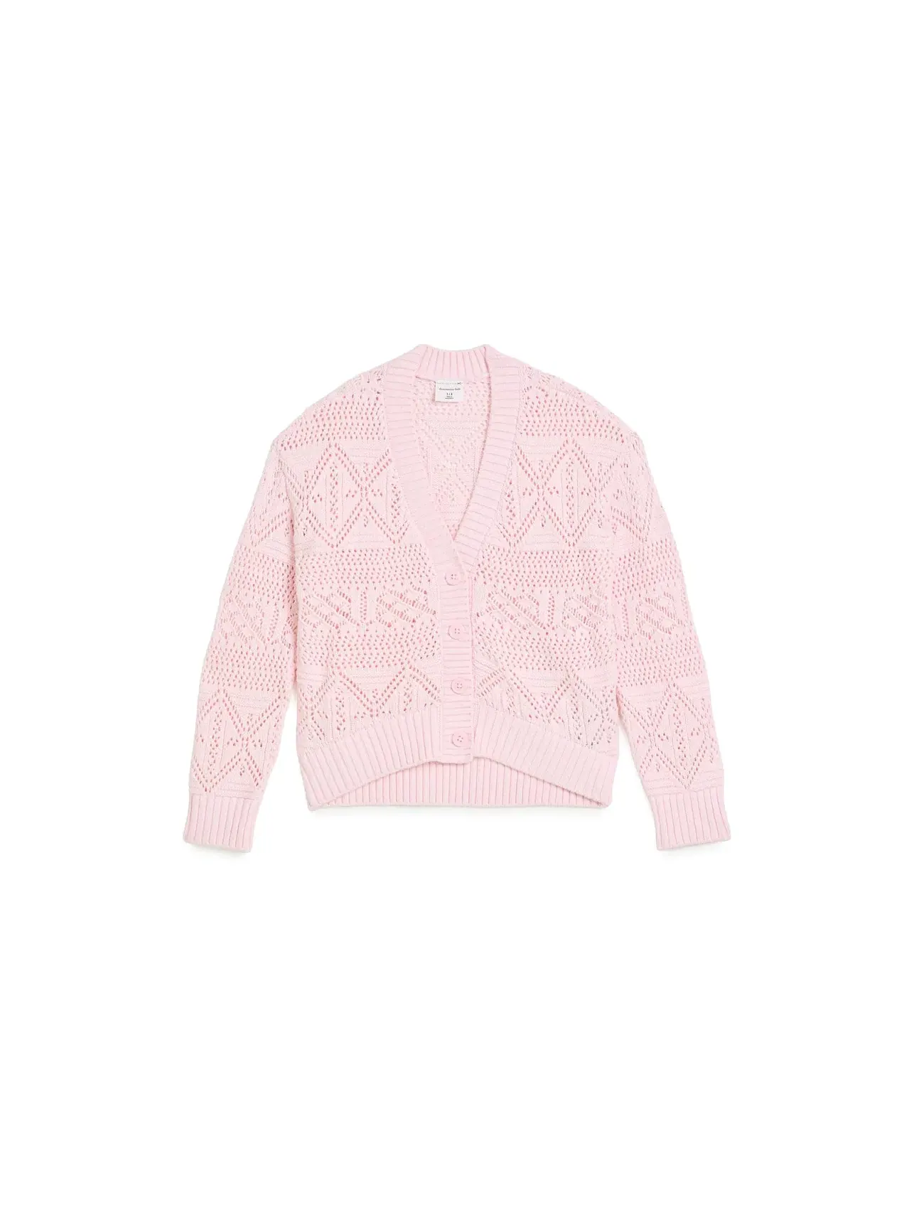 Кардиган Pointelle (для маленьких и больших детей) Abercrombie Kids — изображение 1 из 3, розовый