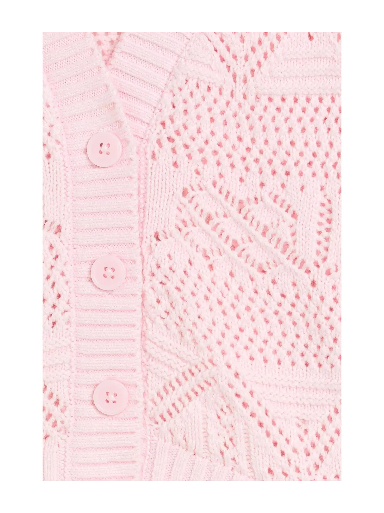 Кардиган Pointelle (для маленьких и больших детей) Abercrombie Kids — изображение 3 из 3, розовый