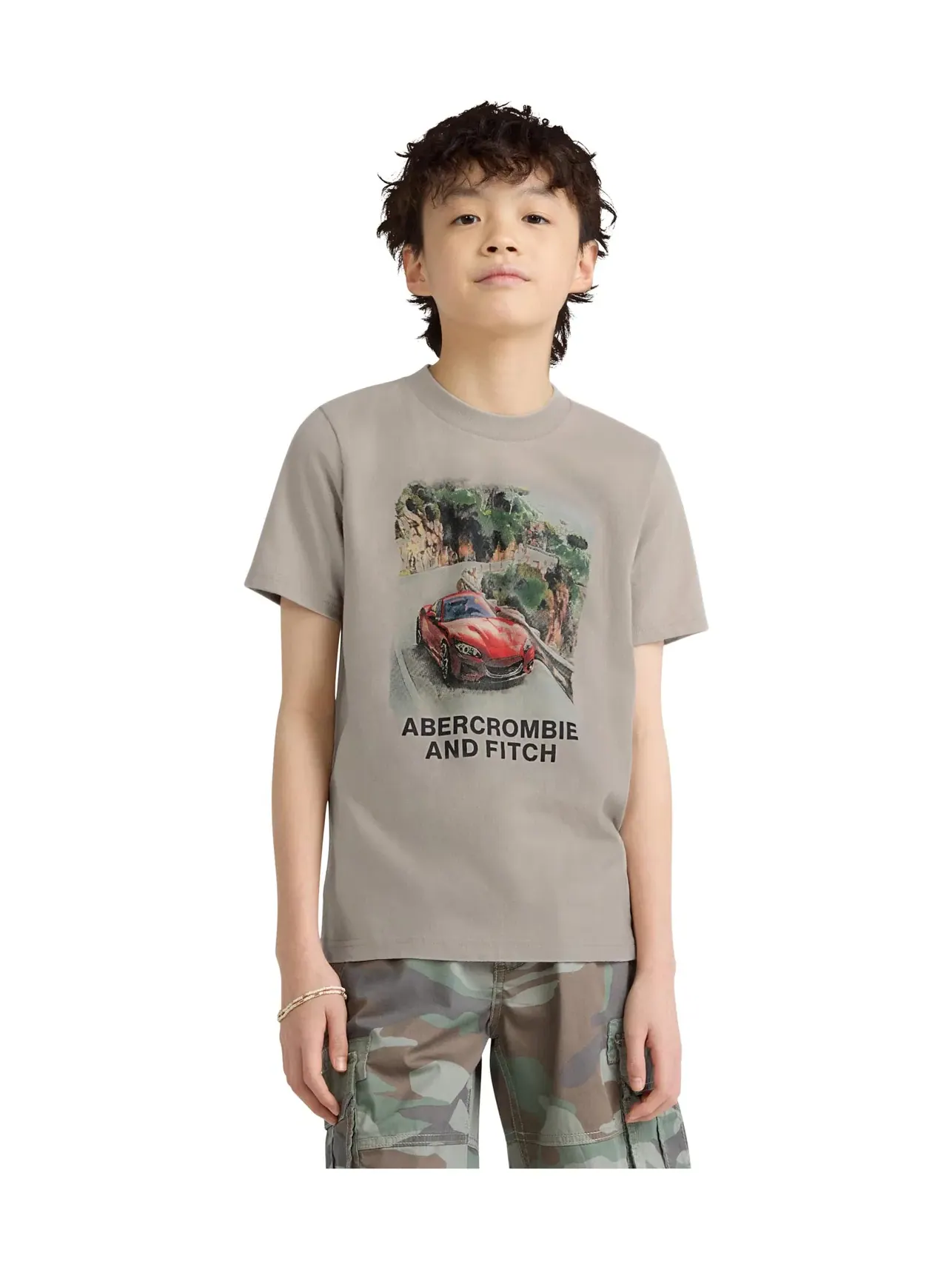 Футболка Joyride (для маленьких и больших детей) Abercrombie Kids — изображение 1 из 3, тауп