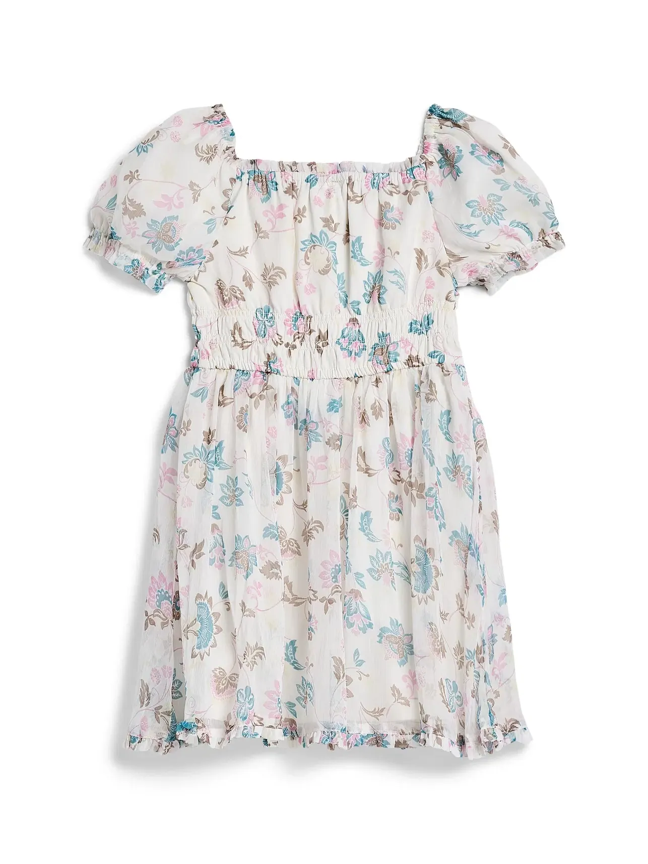 Мини-платье «бэбидолл» (для маленьких и больших детей) Abercrombie Kids — изображение 2 из 3, белый