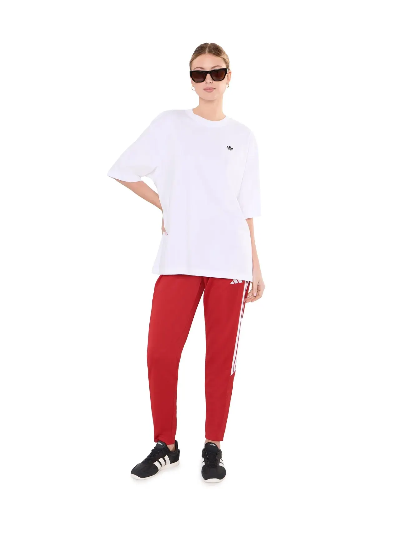 Брюки тренировочные Tiro 26 League Training Pants Adidas — изображение 2 из 5, красный/белый