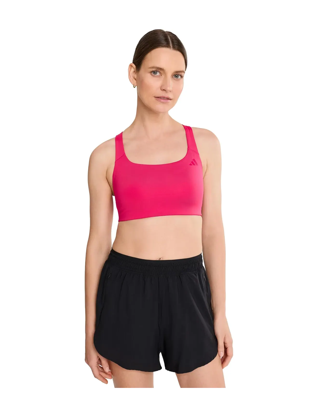 Спортивный бюстгальтер со средней поддержкой Optime Workout Medium-Support Bra Adidas — изображение 1 из 5, розовый