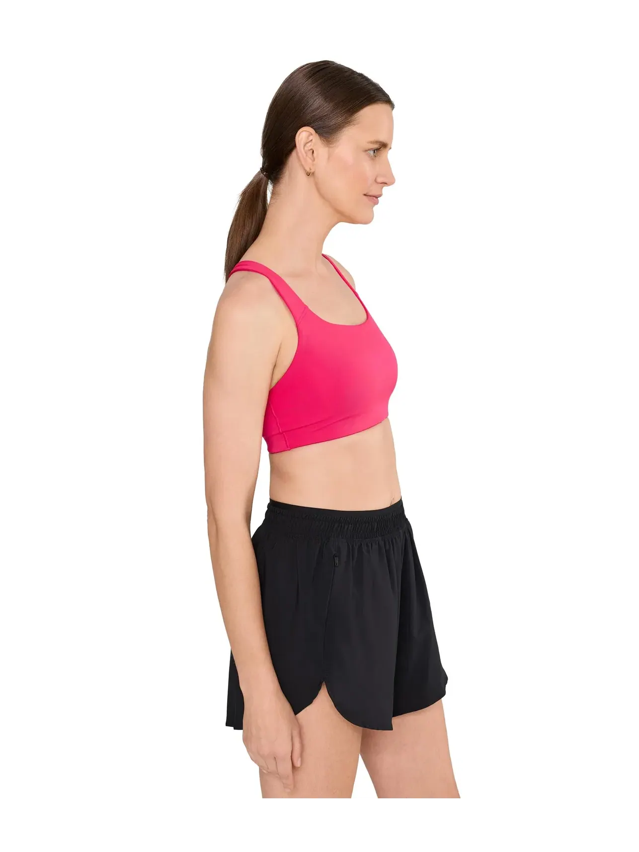 Спортивный бюстгальтер со средней поддержкой Optime Workout Medium-Support Bra Adidas — изображение 3 из 5, розовый