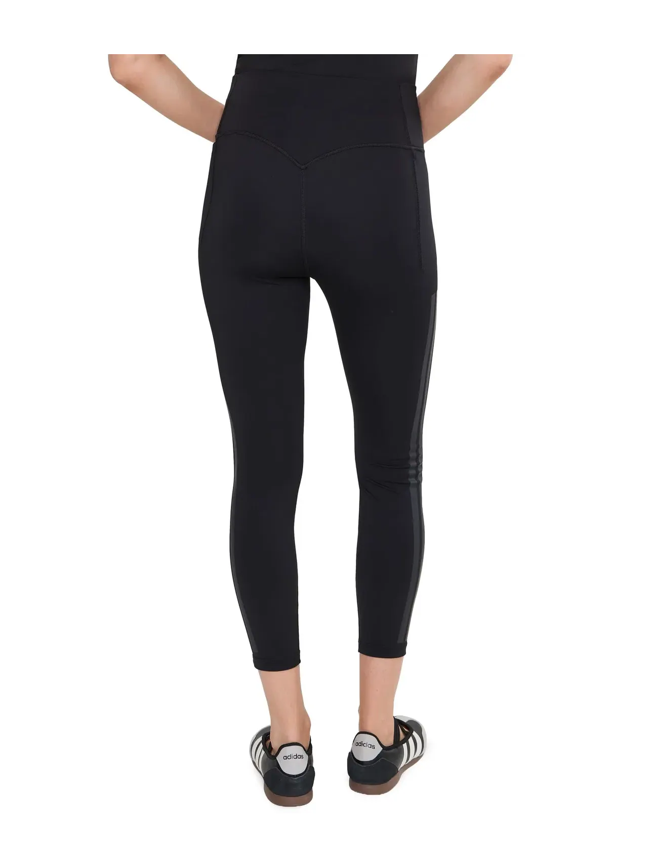 Леггинсы Optime Workout 3-Stripes 7/8 Adidas — изображение 4 из 5, черный